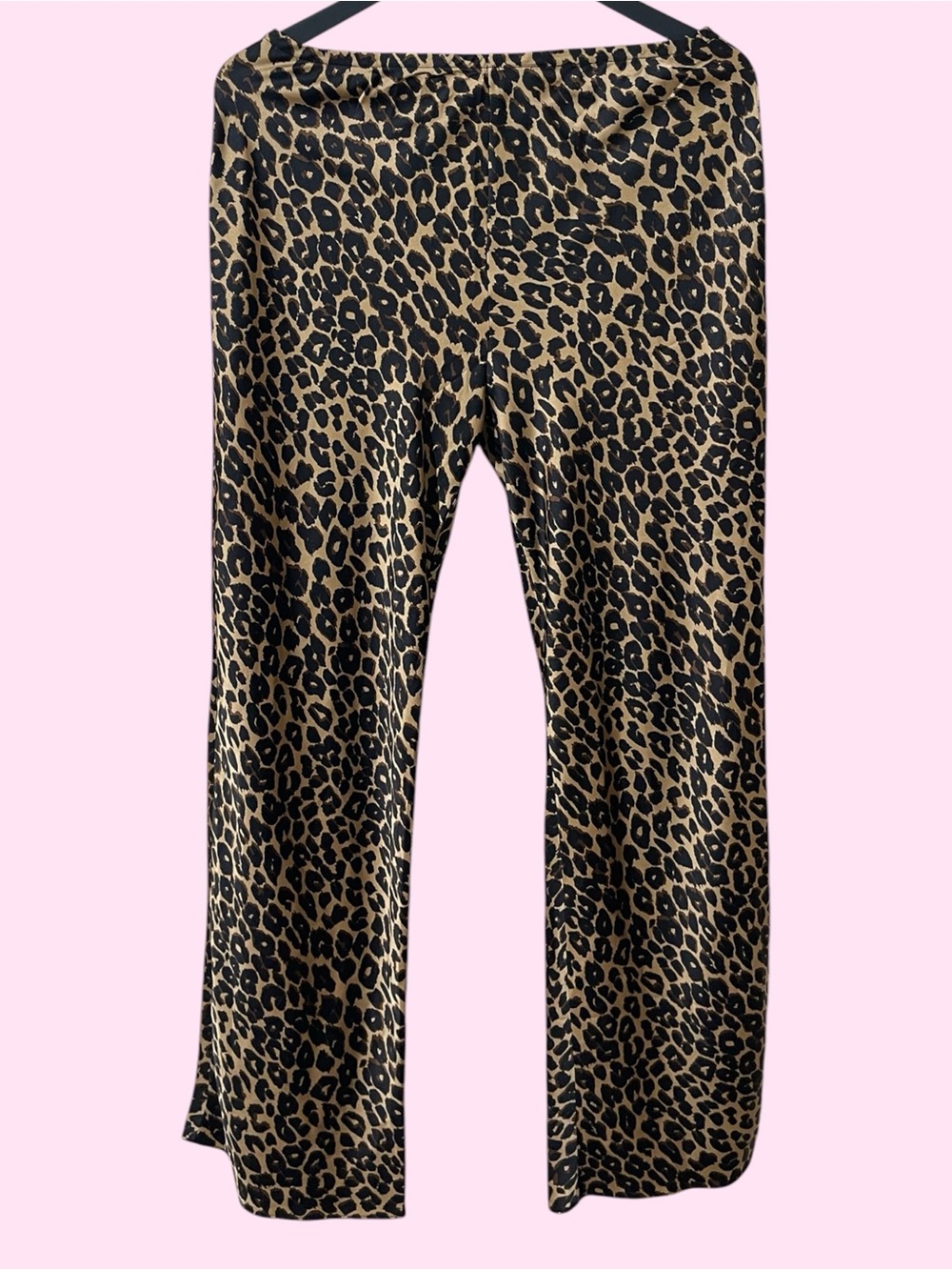 Reformation Leopard Print Wide-Leg Pants - Black & Tan